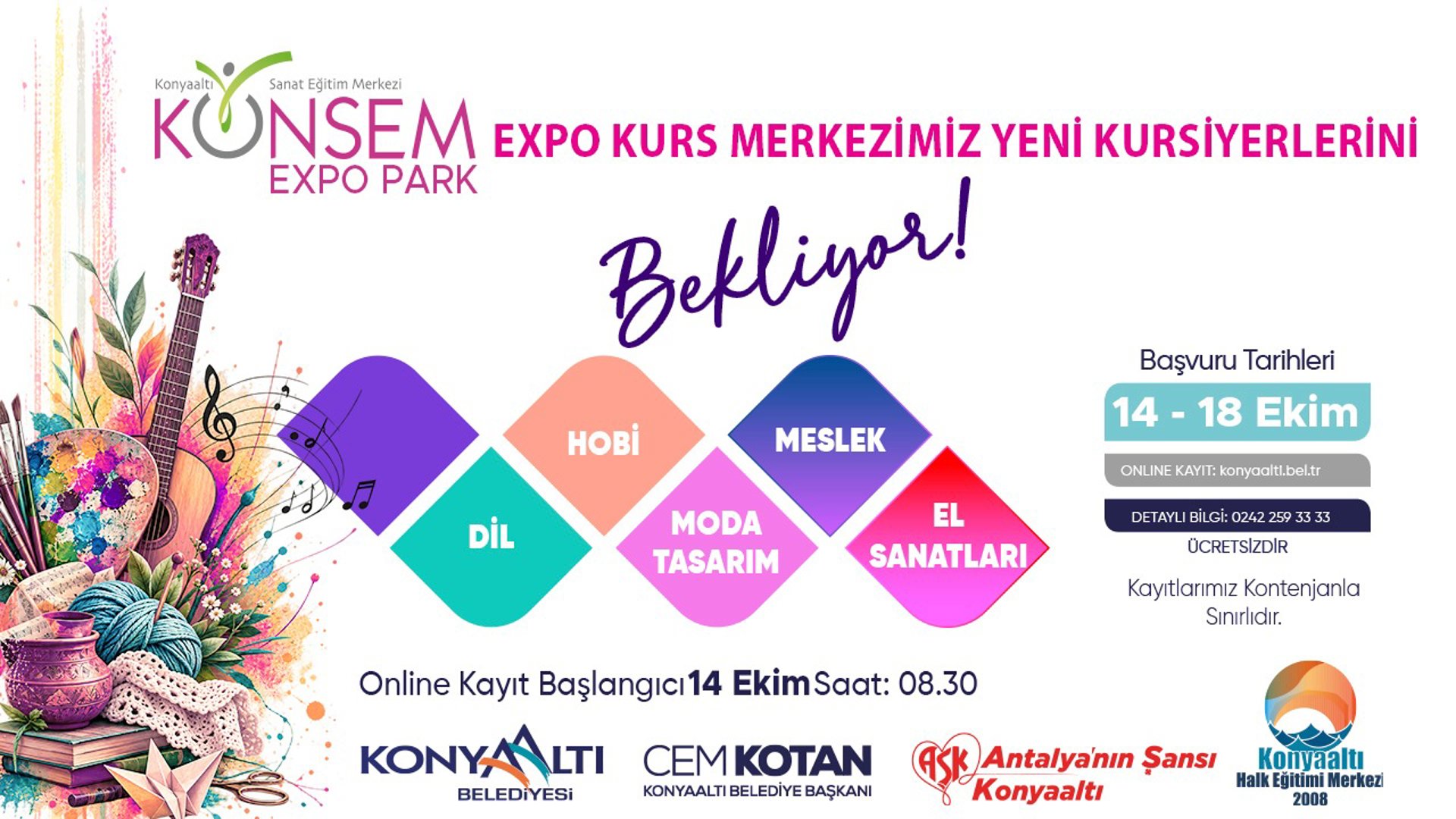 Konsem Expo Park Kurs Kayıtları Başlıyor